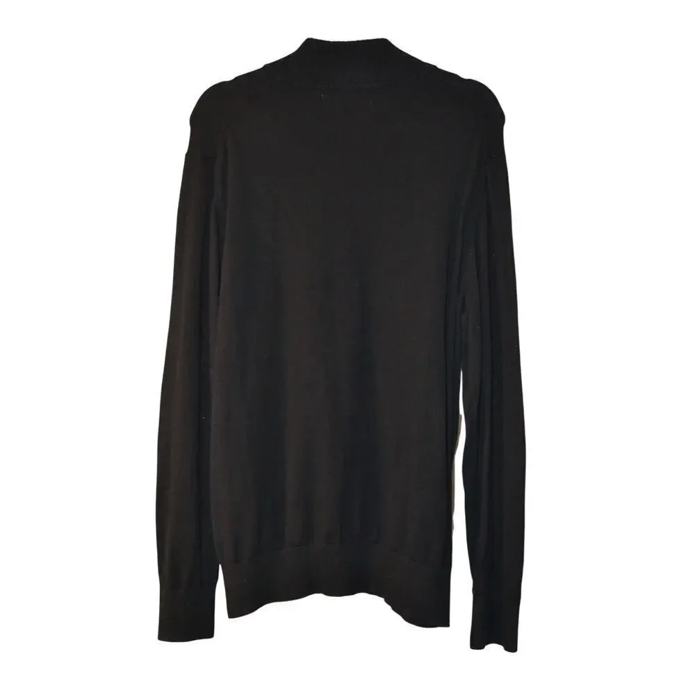 Eddie Bauer Cotton Cashmere Quarter Zip Size Large